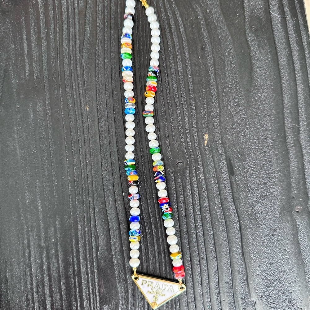 Upcycled  Charm Necklace - Picture 4 of 5